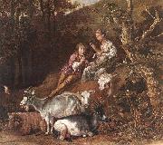 POTTER, Paulus Landscape with Shepherdess Shepherd Playing Flute (detail) ad oil on canvas